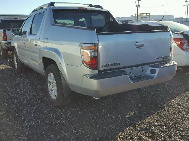 2HJYK16596H573713 - 2006 HONDA RIDGELINE SILVER photo 3