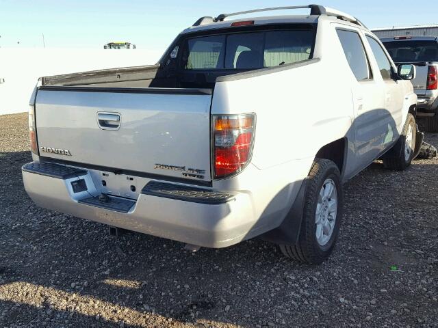 2HJYK16596H573713 - 2006 HONDA RIDGELINE SILVER photo 4