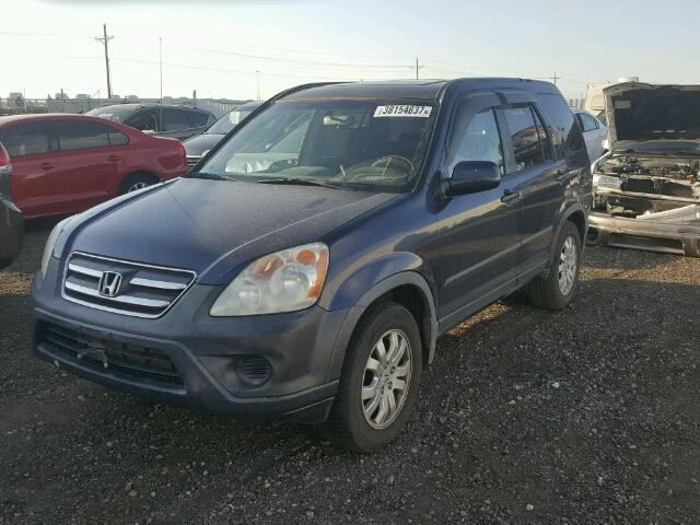 JHLRD68886C020659 - 2006 HONDA CR-V EX BLUE photo 2