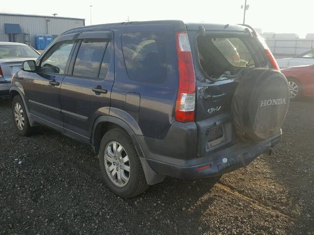 JHLRD68886C020659 - 2006 HONDA CR-V EX BLUE photo 3