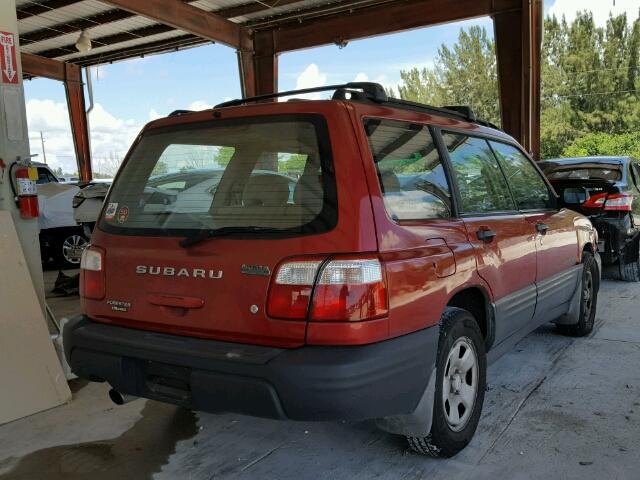 JF1SF63572H728720 - 2002 SUBARU FORESTER L RED photo 4