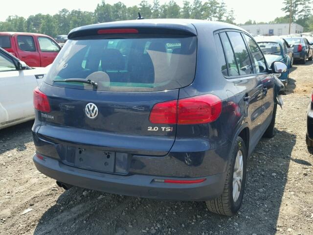 WVGAV7AX0CW577635 - 2012 VOLKSWAGEN TIGUAN S BLUE photo 4