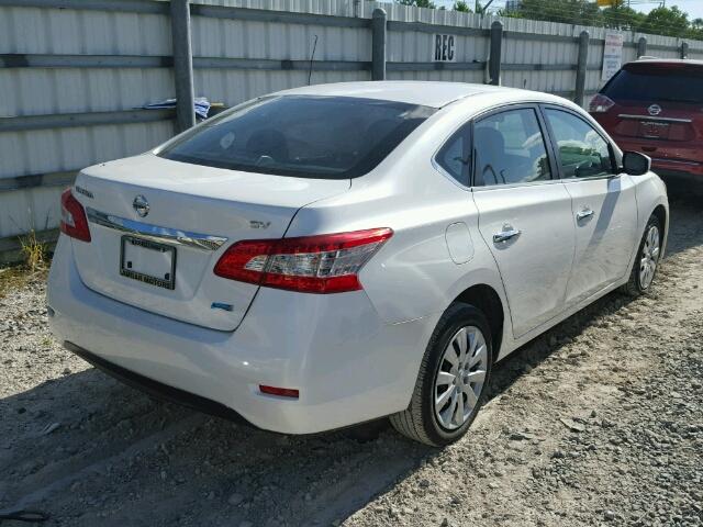 3N1AB7AP8EL662814 - 2014 NISSAN SENTRA S/S WHITE photo 4