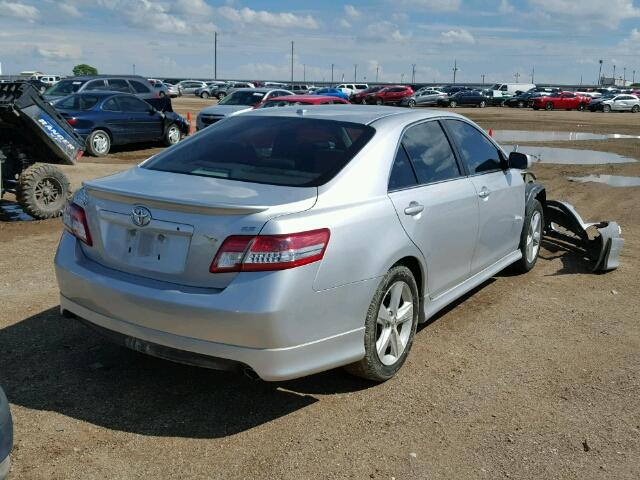 4T1BF3EK9BU210218 - 2011 TOYOTA CAMRY SILVER photo 4