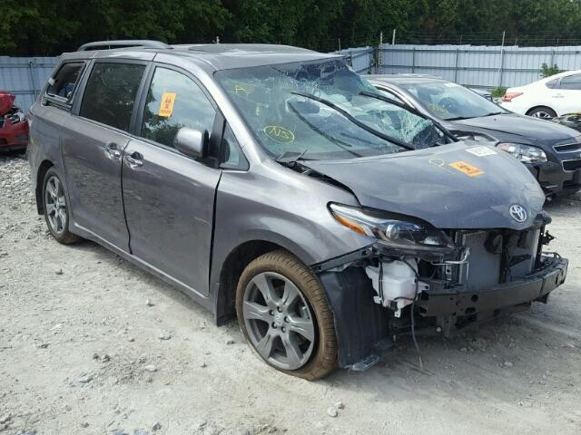 5TDXZ3DC4HS770785 - 2017 TOYOTA SIENNA SE GRAY photo 1