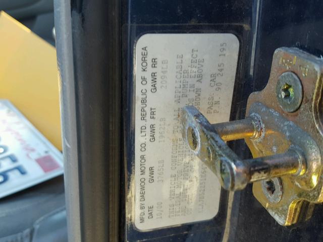 KLAJB52Z51K647031 - 2001 DAEWOO NUBIRA CDX 蓝色 照片 10