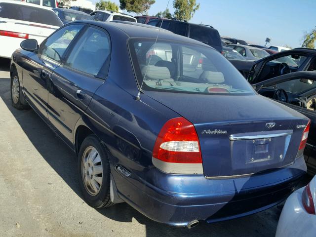 KLAJB52Z51K647031 - 2001 DAEWOO NUBIRA CDX BLUE photo 3