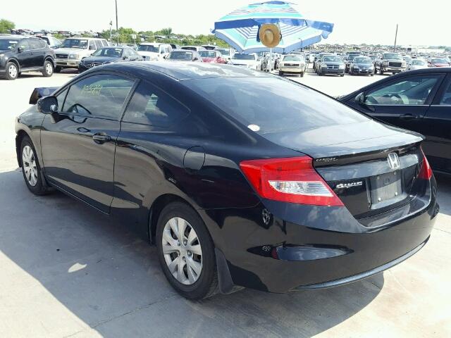 2HGFG3B53CH513227 - 2012 HONDA CIVIC LX BLACK photo 3