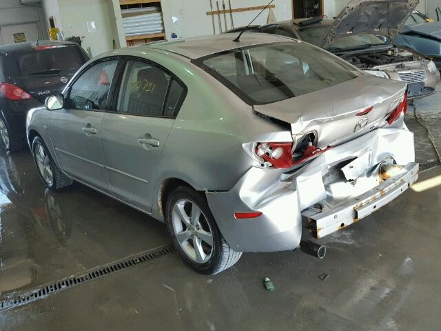 JM1BK12F261459480 - 2006 MAZDA 3 I SILVER photo 3