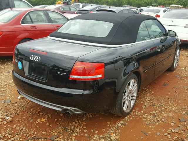 WAUAF48H79K011225 - 2009 AUDI A4 2.0T CA BLACK photo 4