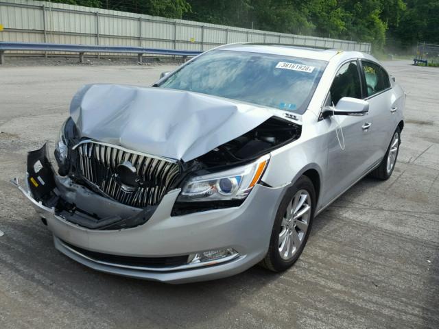 1G4GB5G35EF112556 - 2014 BUICK LACROSSE SILVER photo 2