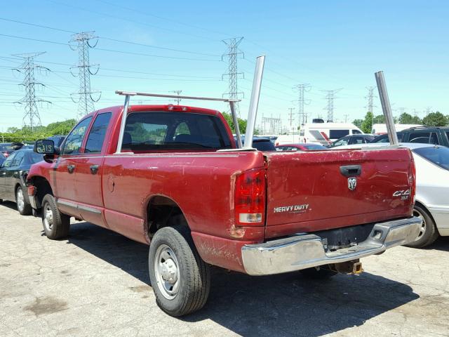1D7KS28D36J241534 - 2006 DODGE RAM 2500 S RED photo 3