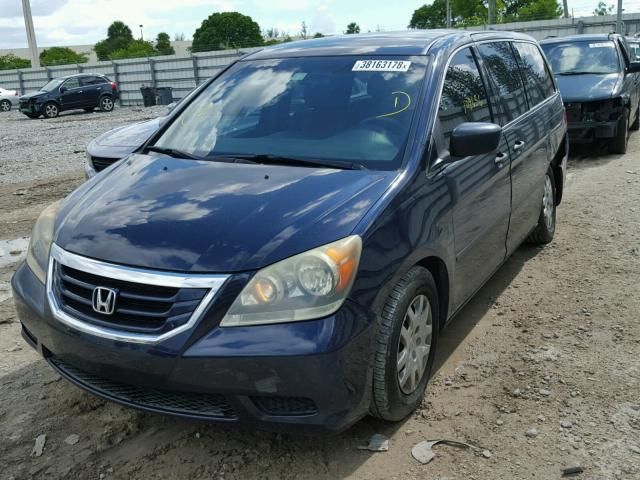 5FNRL38218B052238 - 2008 HONDA ODYSSEY LX BLUE photo 2