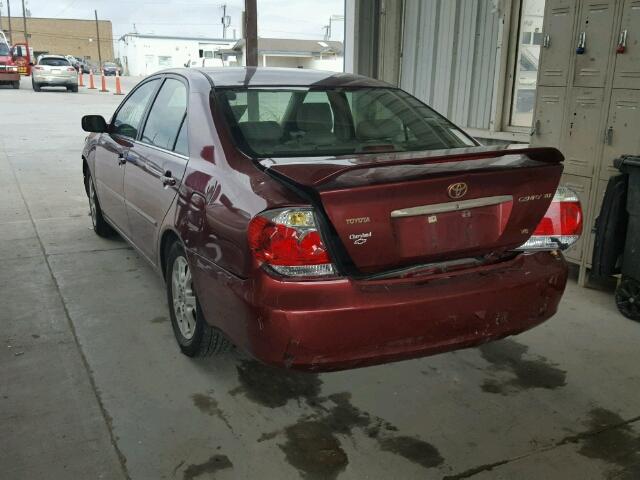 4T1BF32K95U091403 - 2005 TOYOTA CAMRY LE 勃艮第红 照片 3