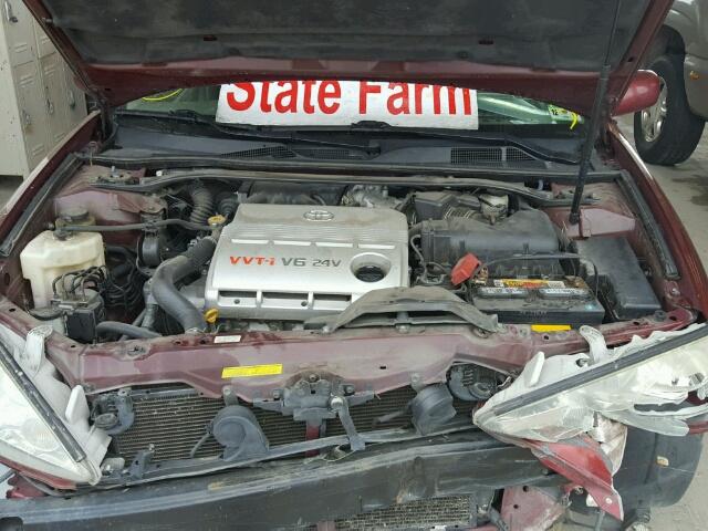 4T1BF32K95U091403 - 2005 TOYOTA CAMRY LE BURGUNDY photo 7