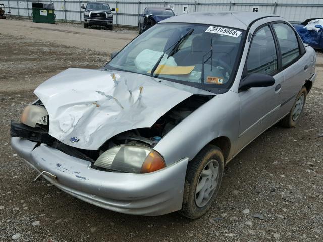 2C1MR522216713524 - 2001 CHEVROLET METRO LSI SILVER photo 2