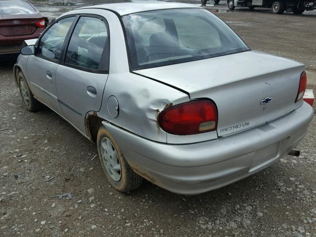 2C1MR522216713524 - 2001 CHEVROLET METRO LSI SILVER photo 3