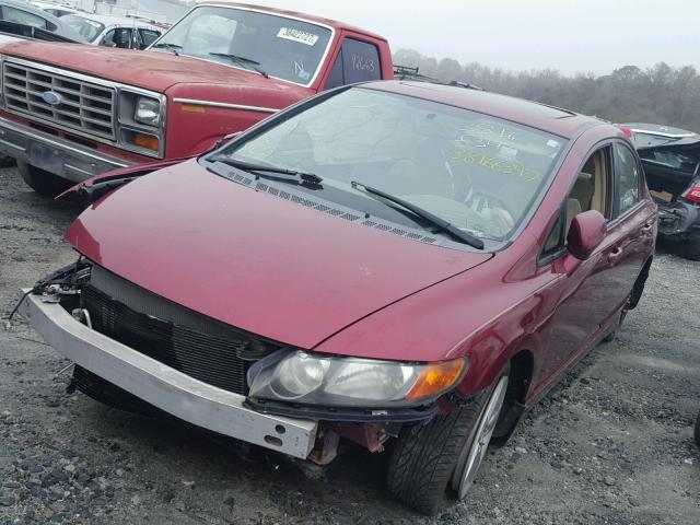 1HGFA16897L122912 - 2007 HONDA CIVIC EX MAROON photo 2