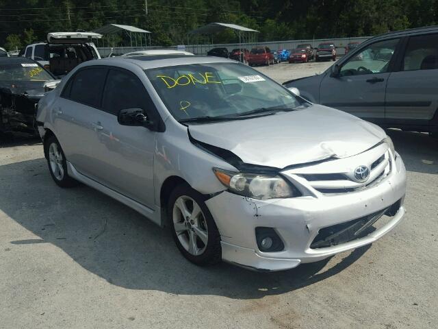 2T1BU4EE1BC566136 - 2011 TOYOTA COROLLA BA SILVER photo 1