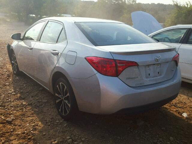 2T1BURHEXHC784092 - 2017 TOYOTA COROLLA L SILVER photo 3