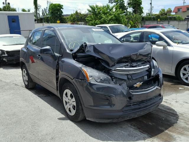 3GNCJKSBXGL235126 - 2016 CHEVROLET TRAX LS GRAY photo 1