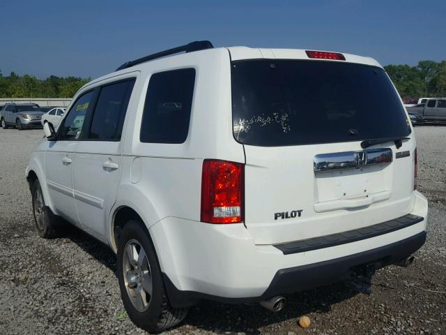 5FNYF3H78BB002796 - 2011 HONDA PILOT EXLN WHITE photo 3