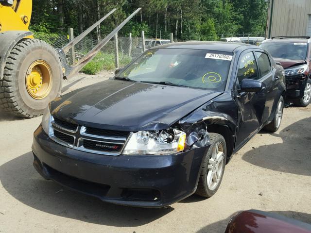 1B3BD1FB2BN526553 - 2011 DODGE AVENGER MA BLUE photo 2