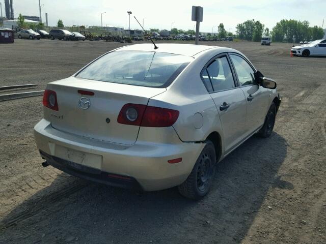 JM1BK12F051344682 - 2005 MAZDA 3 I BEIGE photo 4