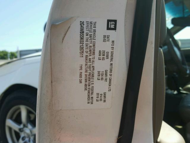 2G4WB55K021267511 - 2002 BUICK REGAL LS 白色 照片 10