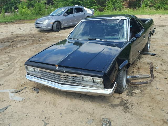 1GCCW80H1DR112226 - 1983 CHEVROLET EL CAMINO BLACK photo 2