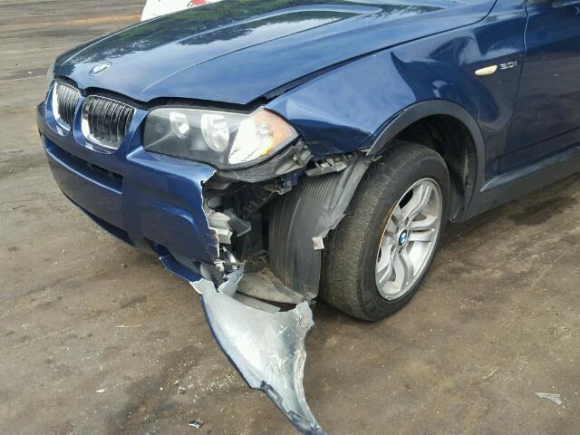 WBXPA93426WG80719 - 2006 BMW X3 3.0I BLUE photo 9