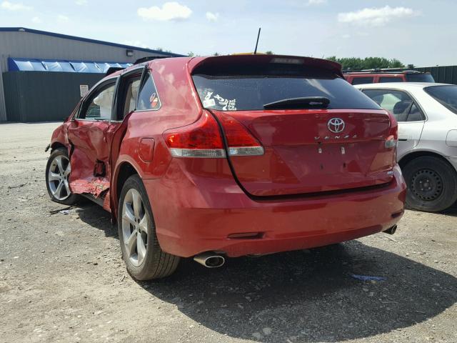 4T3BK3BB4BU053219 - 2011 TOYOTA VENZA BASE RED photo 3