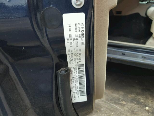 1J8HG68248C222146 - 2008 JEEP COMMANDER BLUE photo 10