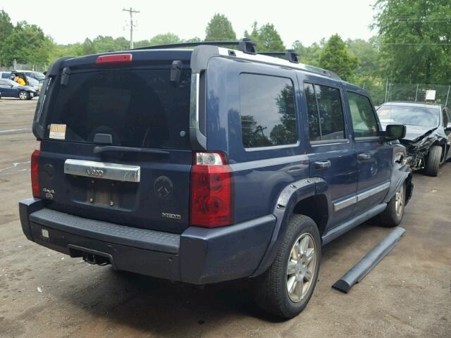 1J8HG68248C222146 - 2008 JEEP COMMANDER BLUE photo 4
