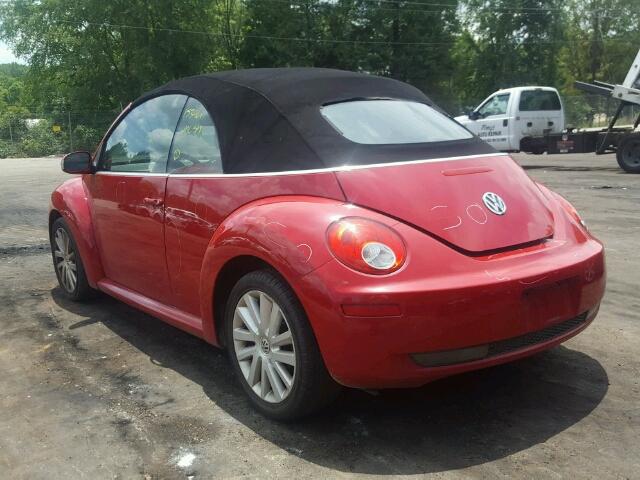 3VWRF31Y78M407833 - 2008 VOLKSWAGEN NEW BEETLE 红色 照片 3