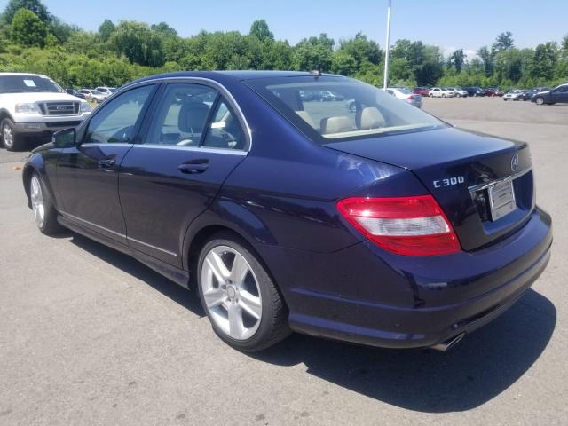 WDDGF8BB2BR154563 - 2011 MERCEDES-BENZ C 300 4MAT BLUE photo 3