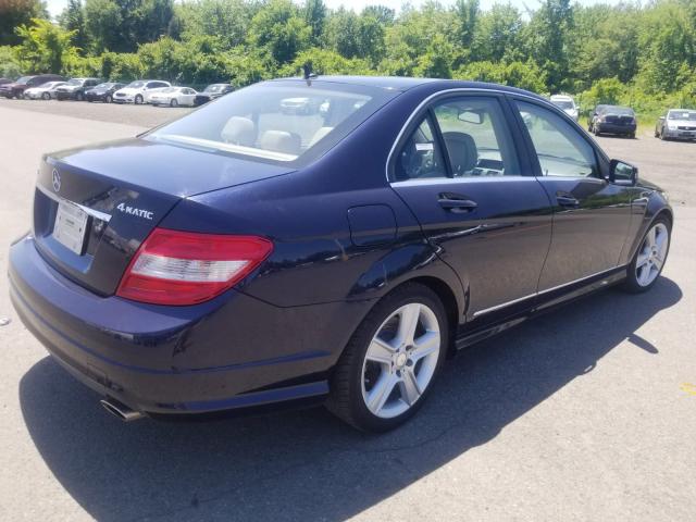 WDDGF8BB2BR154563 - 2011 MERCEDES-BENZ C 300 4MAT BLUE photo 4