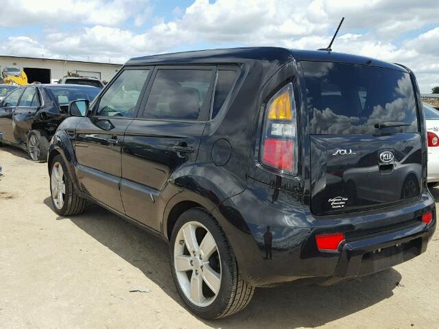 KNDJT2A22B7252950 - 2011 KIA SOUL BLACK photo 3