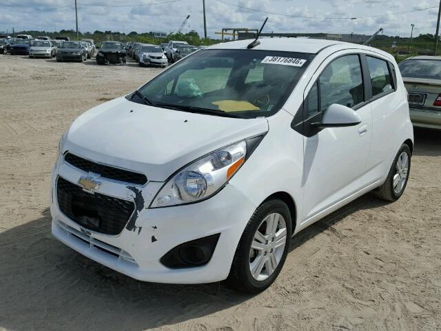 KL8CD6S95EC517891 - 2014 CHEVROLET SPARK 1LT WHITE photo 2