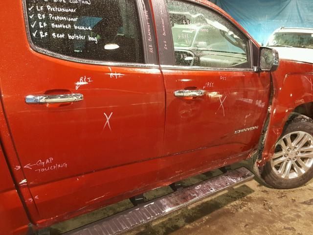 1GTG6DE30G1246817 - 2016 GMC CANYON SLT RED photo 9