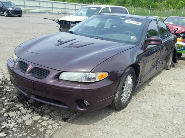 1G2WP52K02F274210 - 2002 PONTIAC GRAND PRIX BURGUNDY photo 2