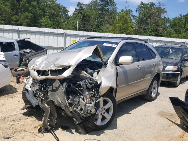 2T2GK31U87C024490 - 2007 LEXUS RX350 GOLD photo 2