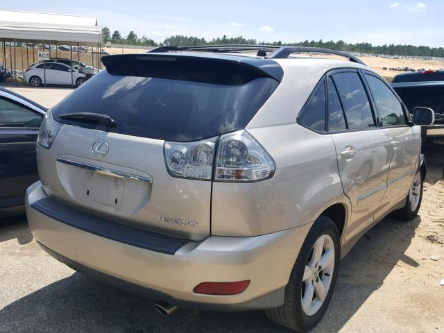 2T2GK31U87C024490 - 2007 LEXUS RX350 GOLD photo 4