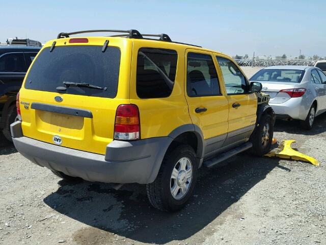 1FMCU03171KF18551 - 2001 FORD ESCAPE YELLOW photo 4