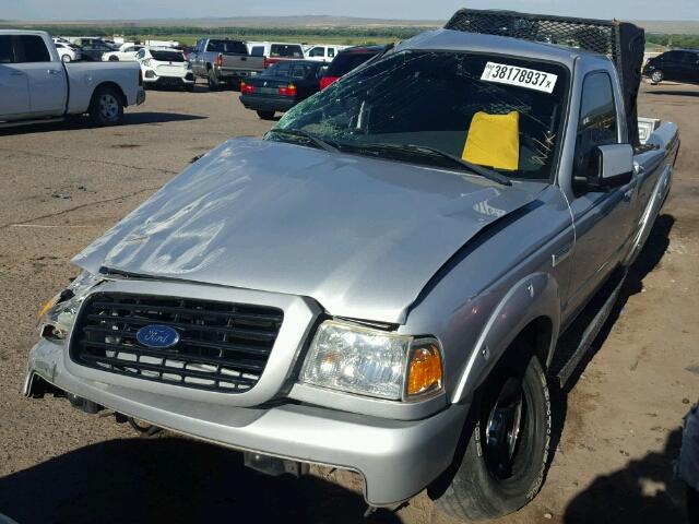 1FTYR10U48PA95943 - 2008 FORD RANGER SILVER photo 2