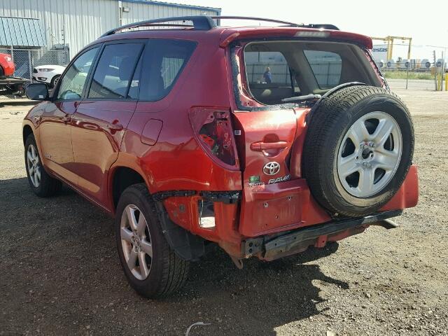 JTMBD31V185159732 - 2008 TOYOTA RAV4 LTD RED photo 3