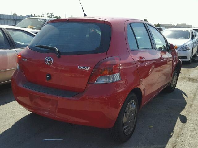 JTDKT903995242641 - 2009 TOYOTA YARIS RED photo 4