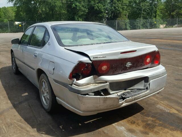 2G1WF52E849115383 - 2004 CHEVROLET IMPALA SILVER photo 3