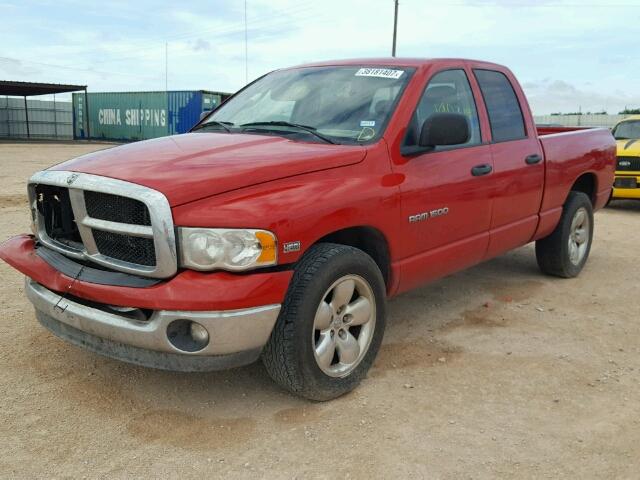 1D7HA18D35S328186 - 2005 DODGE RAM 1500 S RED photo 2