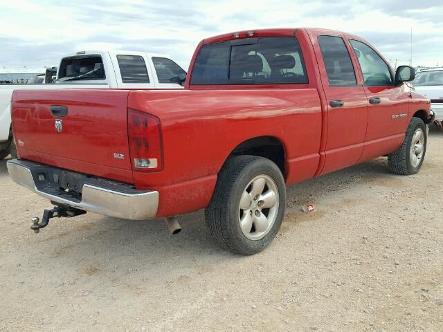 1D7HA18D35S328186 - 2005 DODGE RAM 1500 S RED photo 4